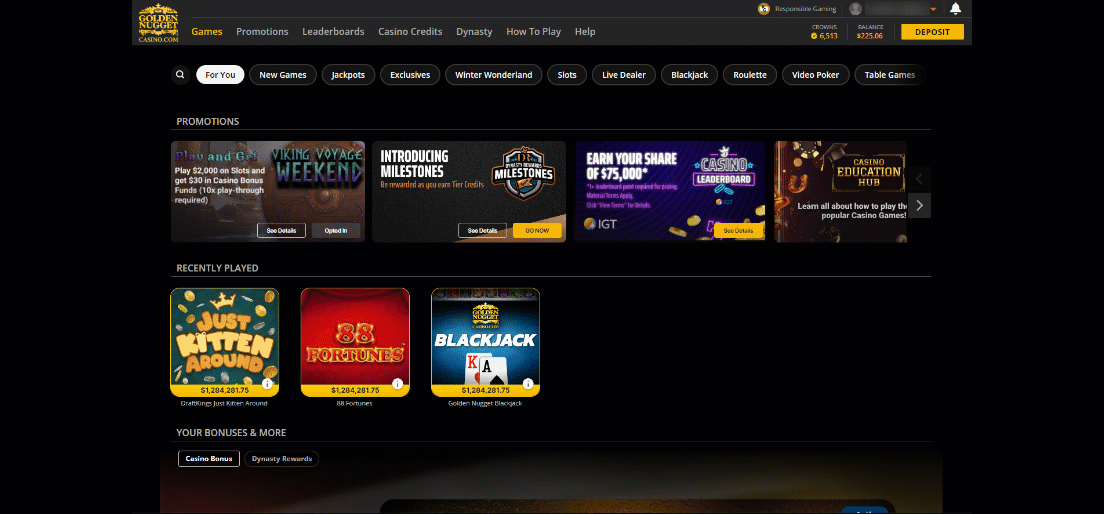 A visual guide on how to forfeit Casino Bonus Funds within the promotions page on the Golden Nugget Online Casino Website